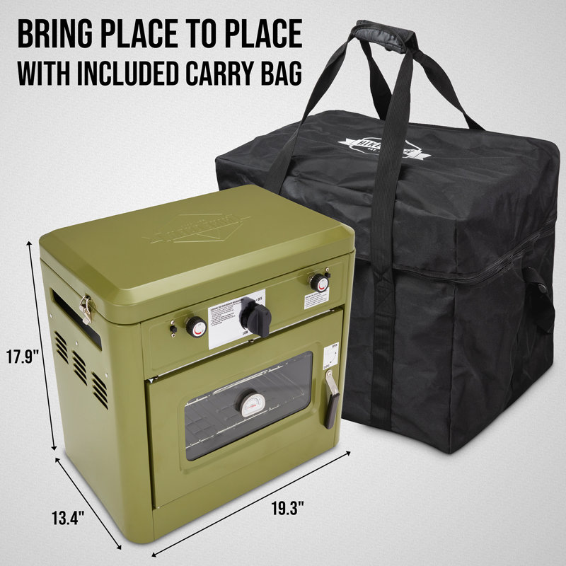 Hike Crew Outdoor Gas Camping Oven W/carry Bag 2in1 Portable